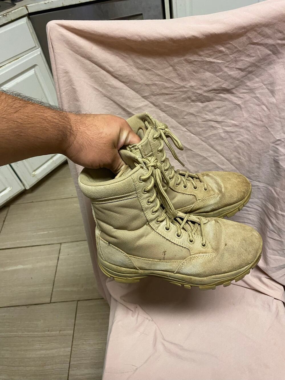 Tan Side Zip Response Gear Tactical Boots Size 7.5